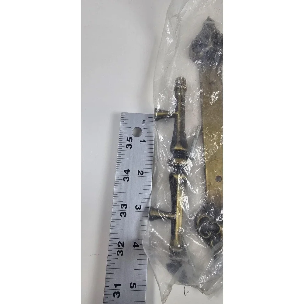 4 Large Vintage Gothic Cathedral Style‎ Drawer Pull Ornate Brass Bronze 5.5